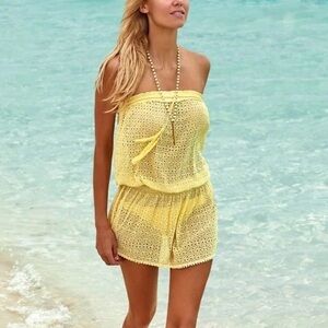 MELISSA ODABASH size large yellow Adela coverup